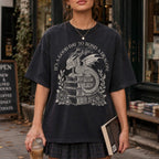 It's a Good Day to Bond a Dragon Tee in Black – vintage-style Comfort Colors graphic tee for fantasy and romantasy readers