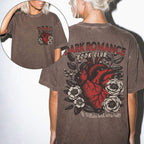 Espresso Comfort Colors 1717 tee — Dark Romance Book Club front & back graphic with anatomical heart, flowers, and 'If Villain Bad, Why Hot?' — dark romance bookish apparel