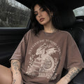 It's a Good Day to Bond a Dragon Tee in Espresso – vintage-style Comfort Colors graphic tee for fantasy and romantasy readers