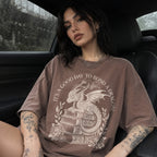 It's a Good Day to Bond a Dragon Tee in Espresso – vintage-style Comfort Colors graphic tee for fantasy and romantasy readers