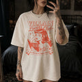 Ivory Comfort Colors 1717 relaxed fit tee with Villain Lovers Club retro dark romance graphic
