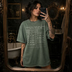 Moss Comfort Colors 1717 relaxed fit tee with Slow Burn Society Public Library card dark romance bookish graphic