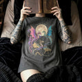 Pepper Comfort Colors 1717 relaxed fit tee with colorful dragon moon riders by day readers by night romantasy graphic